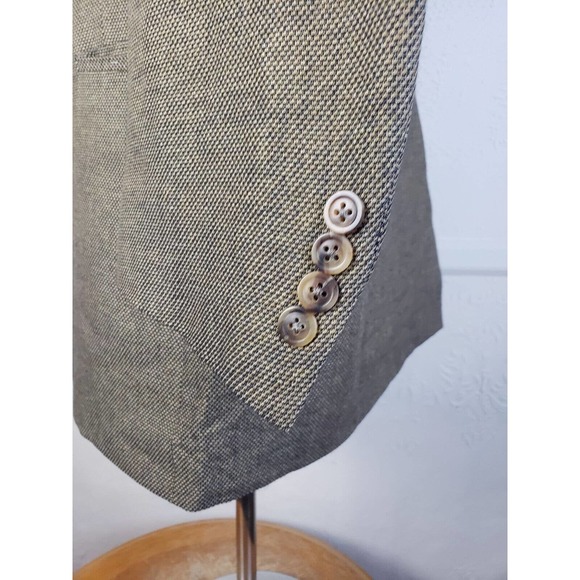 Hart Schaffner Marx Gold Trumpeter Brown Gold 2 Button Wool Blazer Mens 44R - Picture 3 of 5